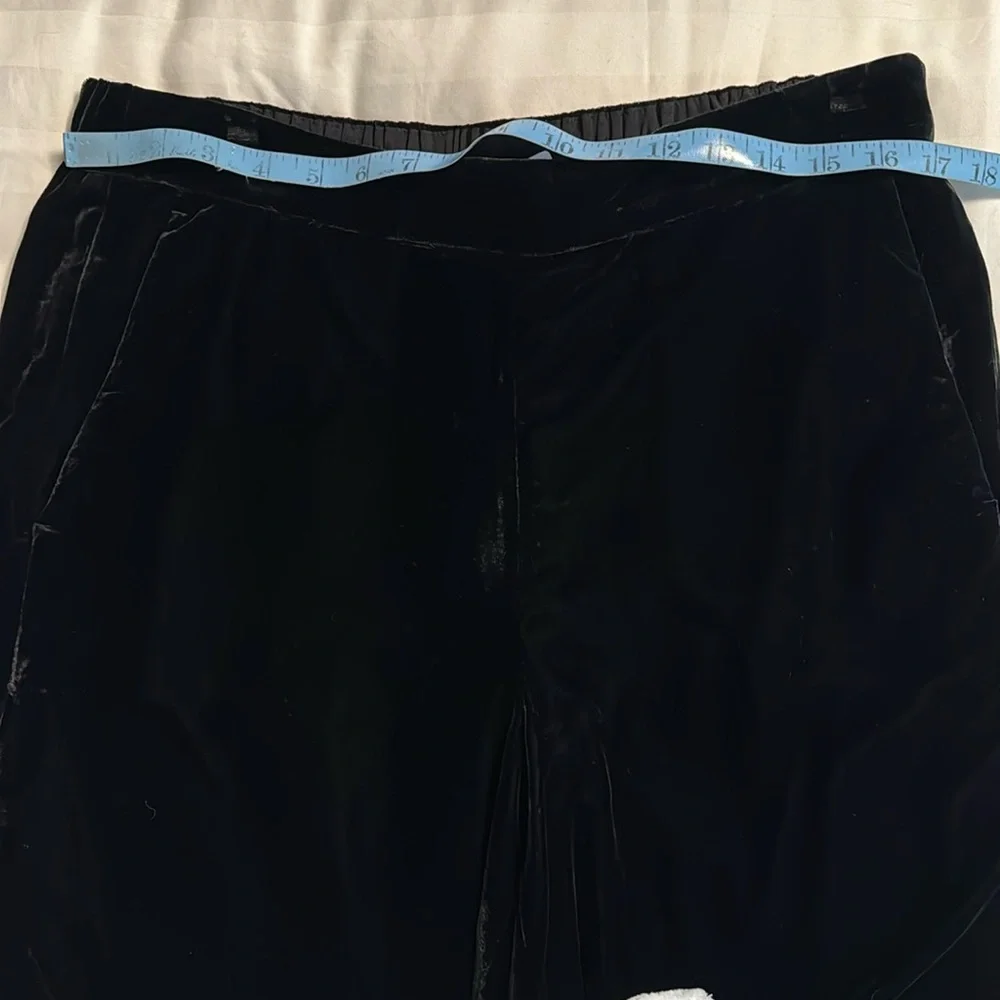 J.Crew Velvet Tall pull-on Peyton pant in black AT577